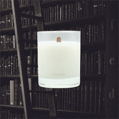 the den - masculine - scented candle - smoke haze, leather, olibanum - the ooo collective
